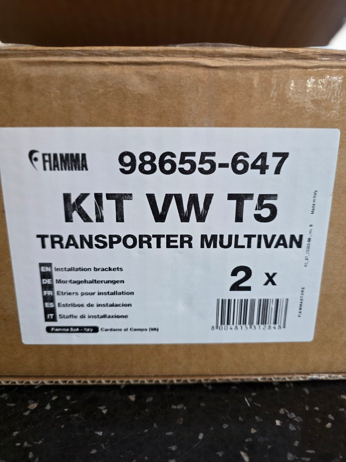 Fiamma Montagebeugels Kit VW T5 Transporter Multivan, Ophalen of Verzenden, Nieuw
