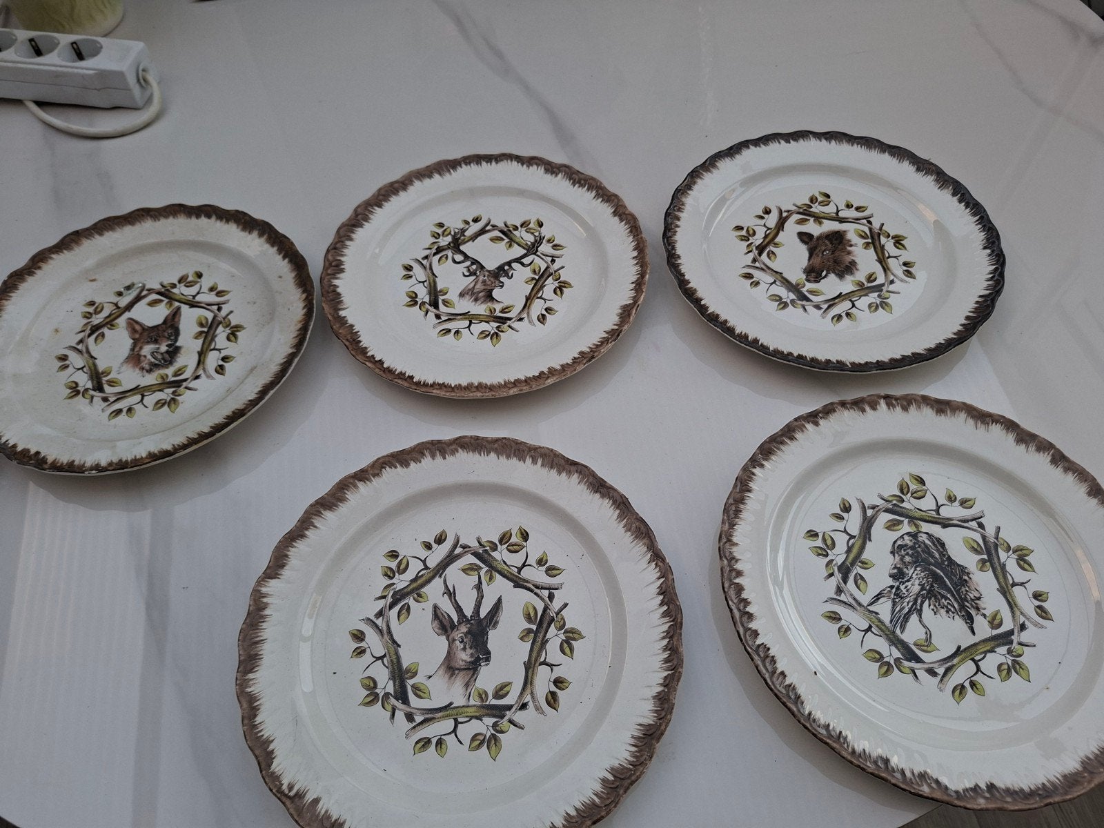 5 dieren borden, Ophalen of Verzenden