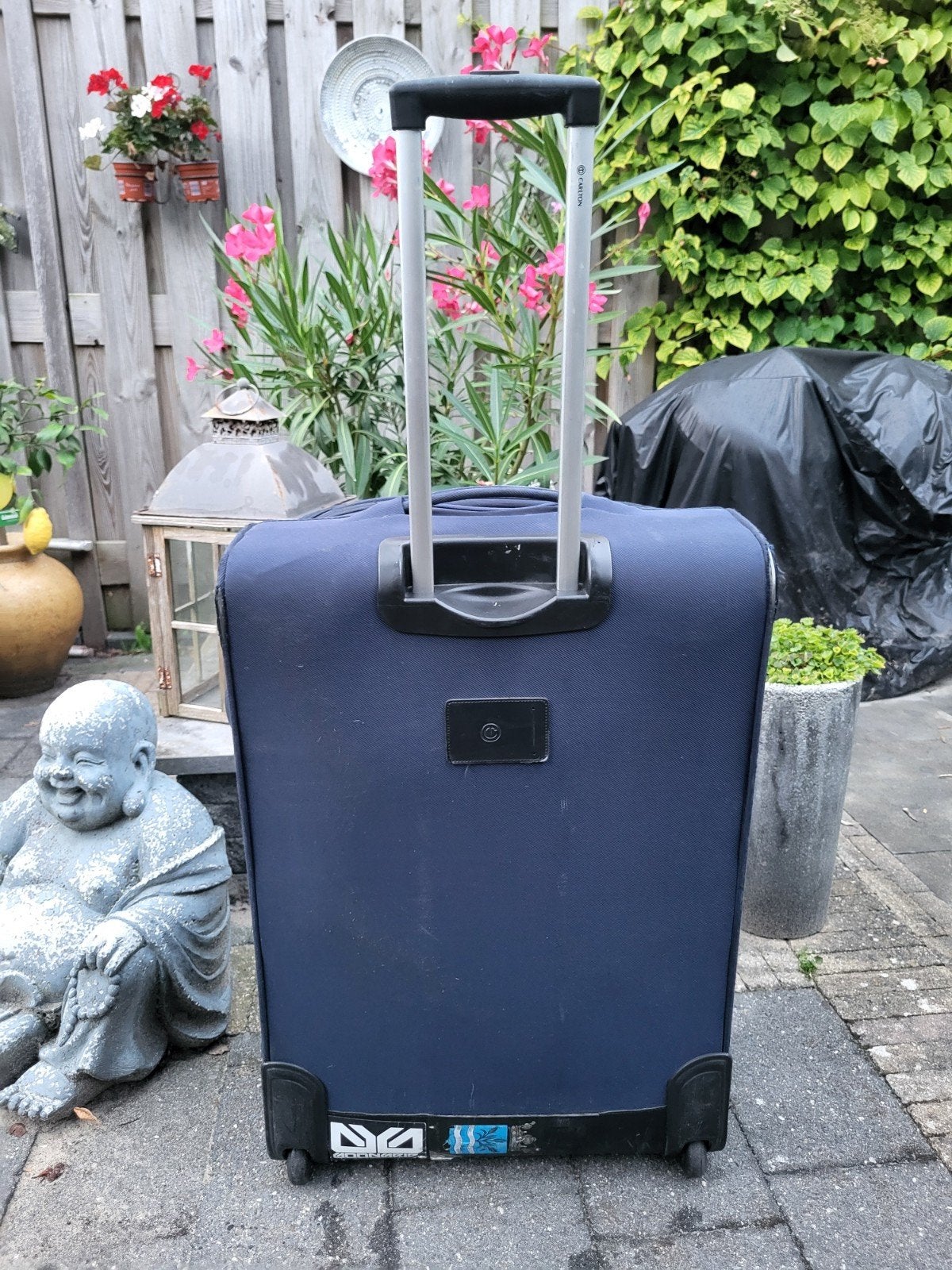 gebruikte carlton soft koffer groot blauw, Sieraden, Tassen en Uiterlijk, Koffers, Ophalen, Wieltjes, Gebruikt, 45 tot 55 cm