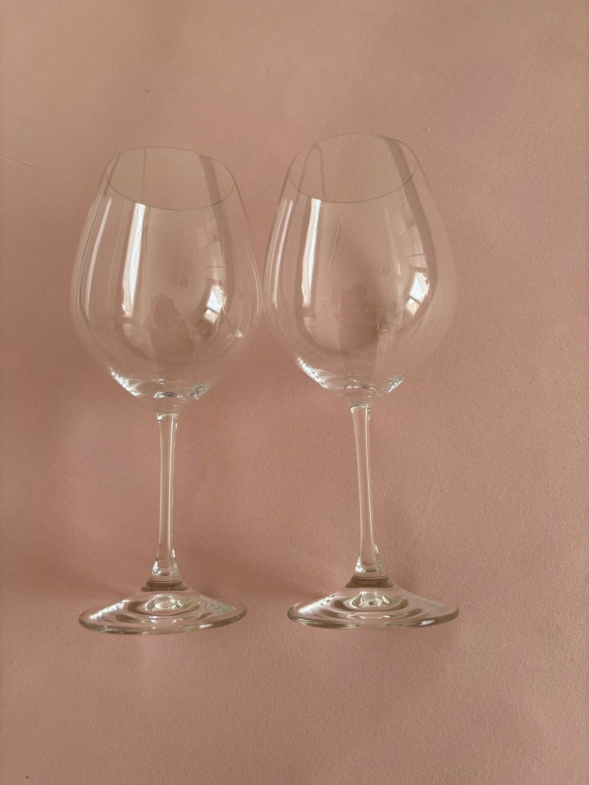 Set van 2 elegante wijnglazen 25 cm hoog, Overige typen, Ophalen, Zo goed als nieuw, Glas