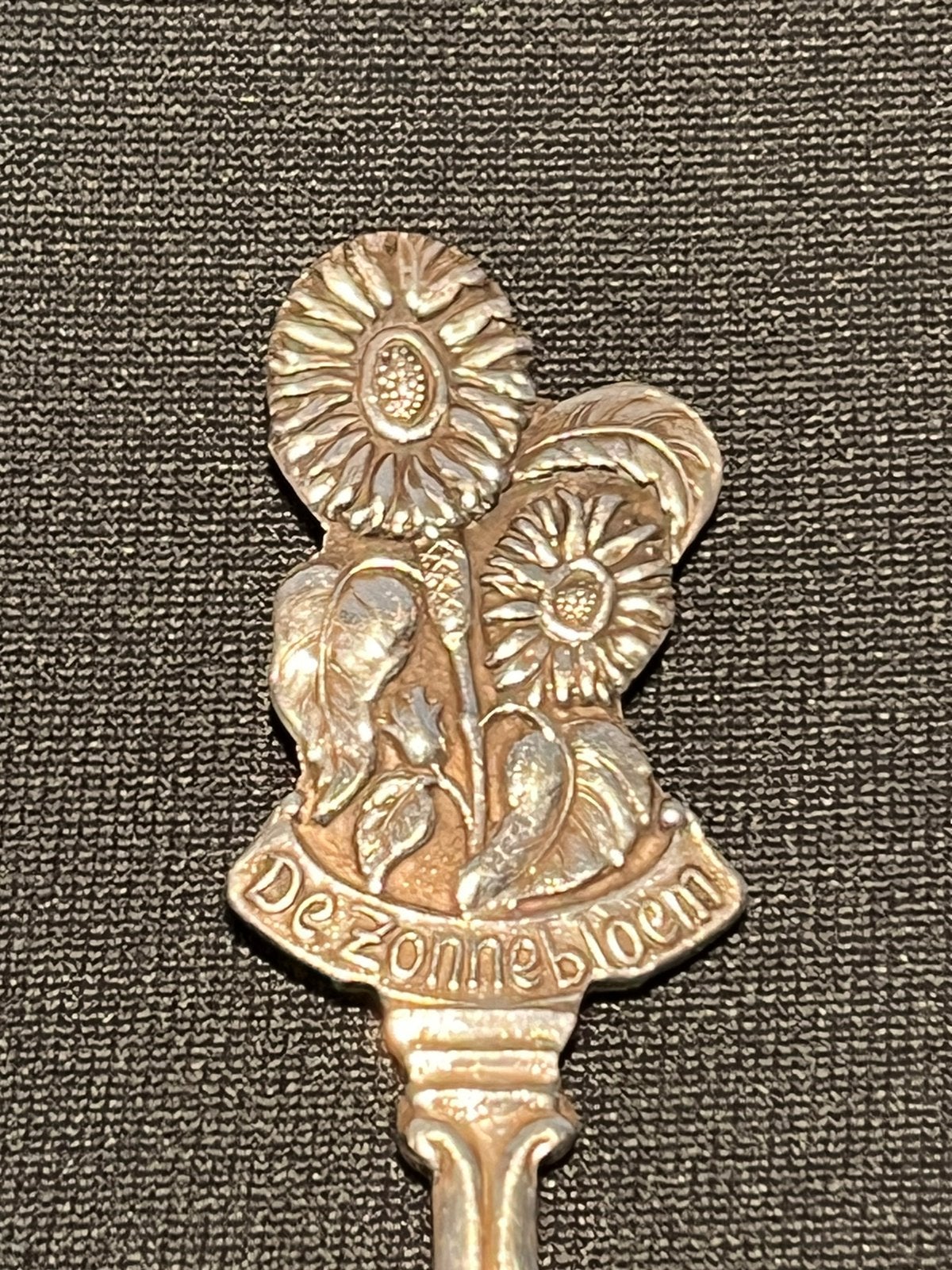 Vintage zonnebloemen lepeltje., Ophalen of Verzenden