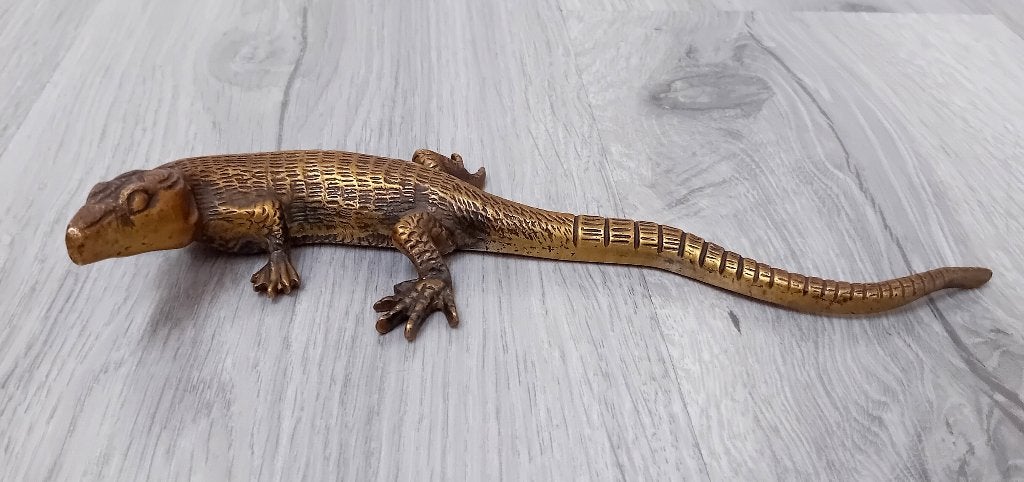 bronzen salamander sculptuur, Ophalen of Verzenden