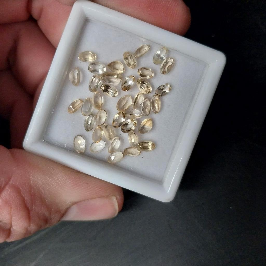 6x4mm facet geslepen citrien, Ophalen of Verzenden, Nieuw