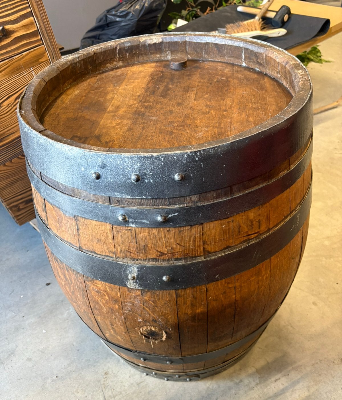 Wijnvat, regenton, 150 liter of meer, Ophalen, Zo goed als nieuw, Hout