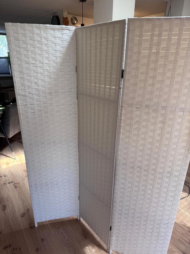 Wit kamerscherm / scheidingswand met 3 panelen, Ophalen, Gebruikt