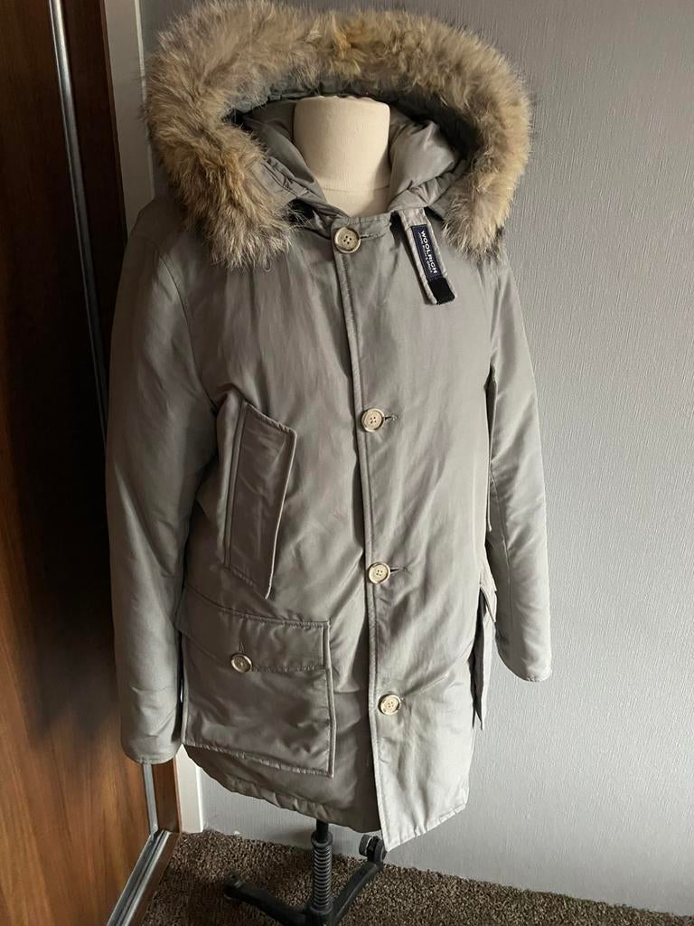 Woolrich Parka heren maat M, Kleding | Heren, Jassen | Winter, Ophalen of Verzenden, Zo goed als nieuw, Grijs