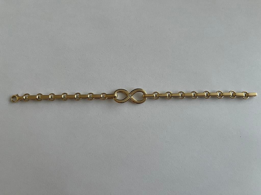 Gouden armband, Ophalen of Verzenden, Zo goed als nieuw, Met edelsteen, Goud