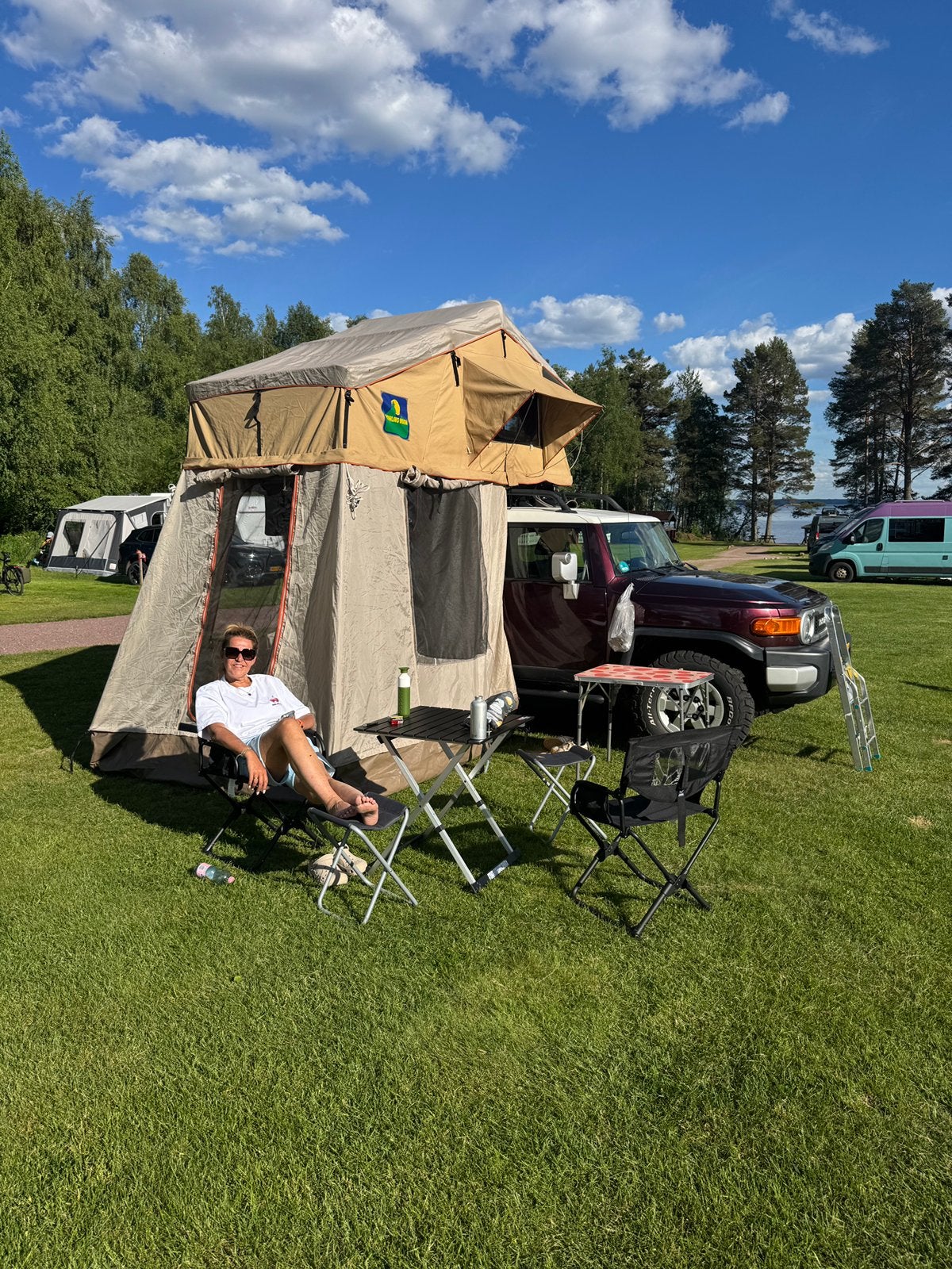 Howling moon tourer rooftop tent, daktent 1.4 met ondertent, Ophalen, Zo goed als nieuw