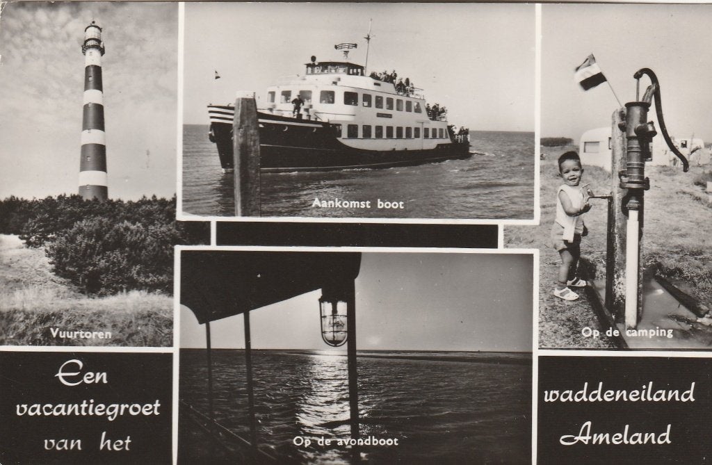 vacantiegroet ameland, Ophalen of Verzenden, 1940 tot 1960, Waddeneilanden