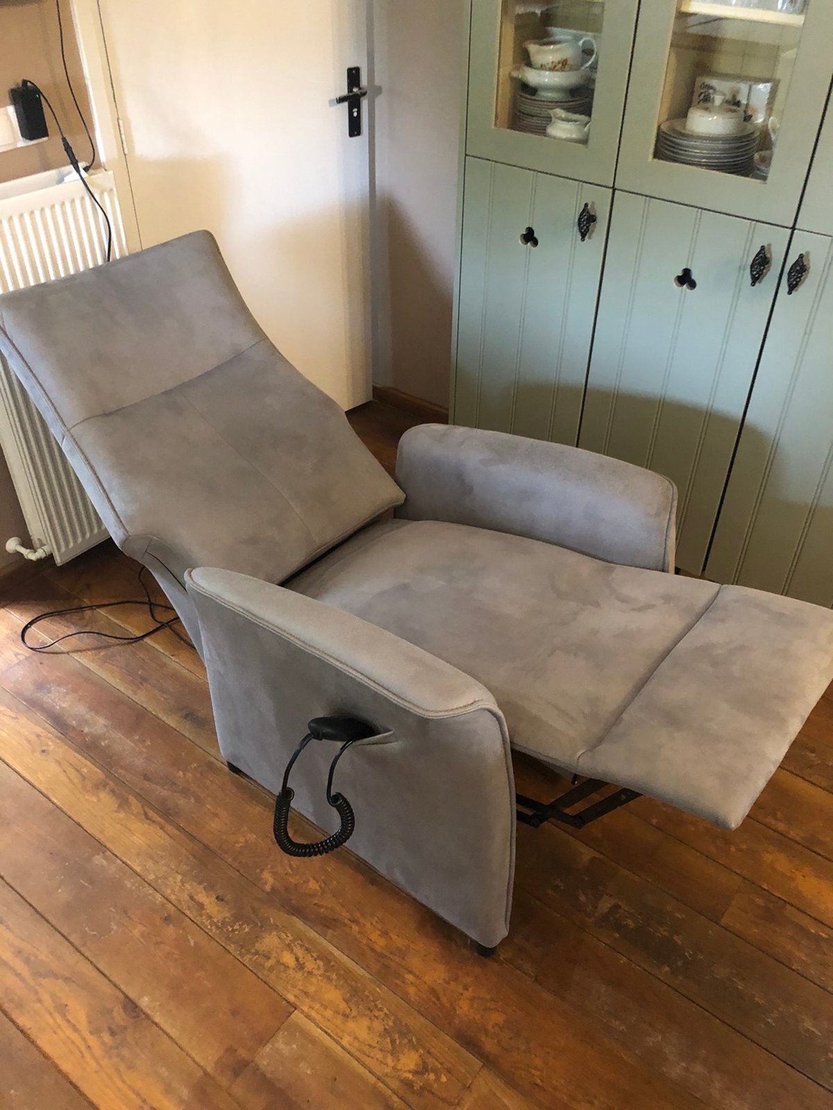 Staop stoel relaxFauteuil sta op elektrisch fauteuil zagn, Huis en Inrichting, Ophalen, Minder dan 75 cm, Zo goed als nieuw, Stof