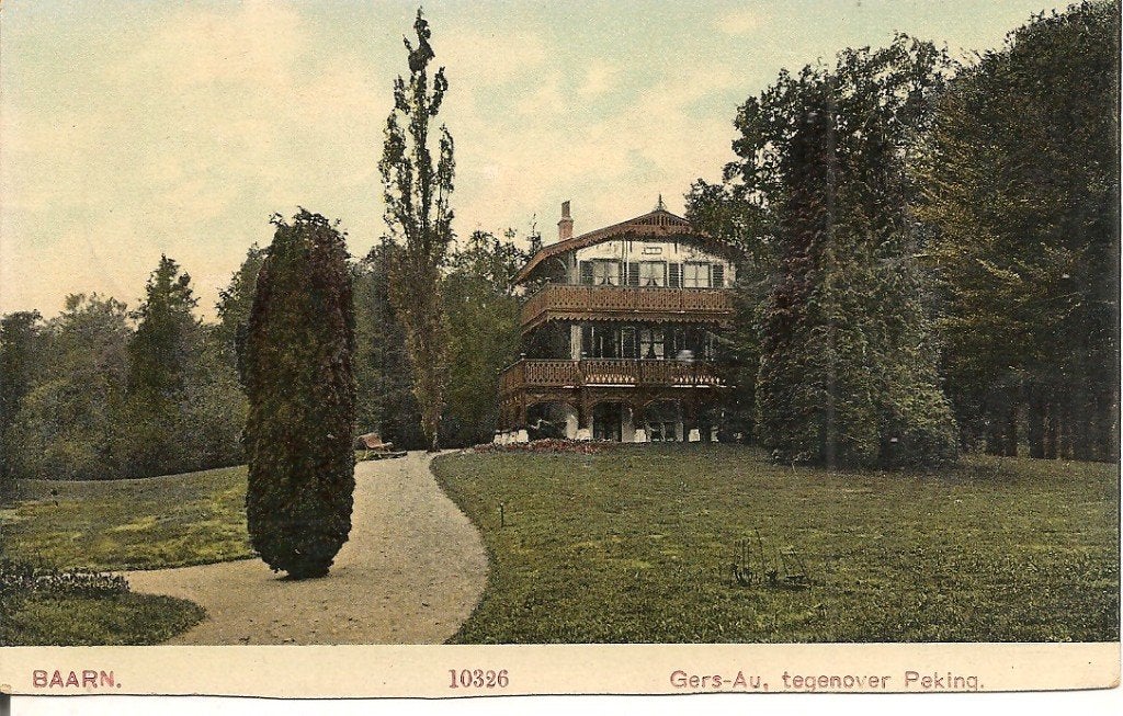 Oude ansichtkaart Baarn - Gers-Au, tegenover Peking, Verzamelen, Ophalen of Verzenden, Voor 1920, Gelopen, Utrecht