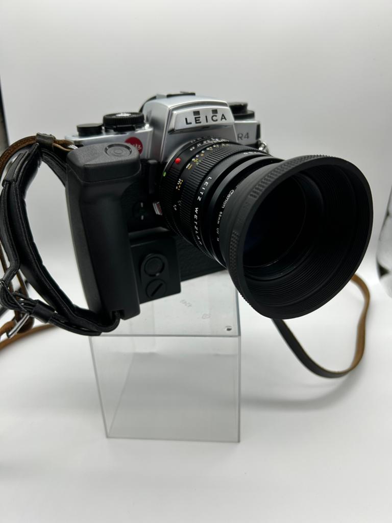 Leica R4 + Leitz 2.8/60 Macro + originele motordrive, Ophalen of Verzenden, Gebruikt, Spiegelreflex, Leica