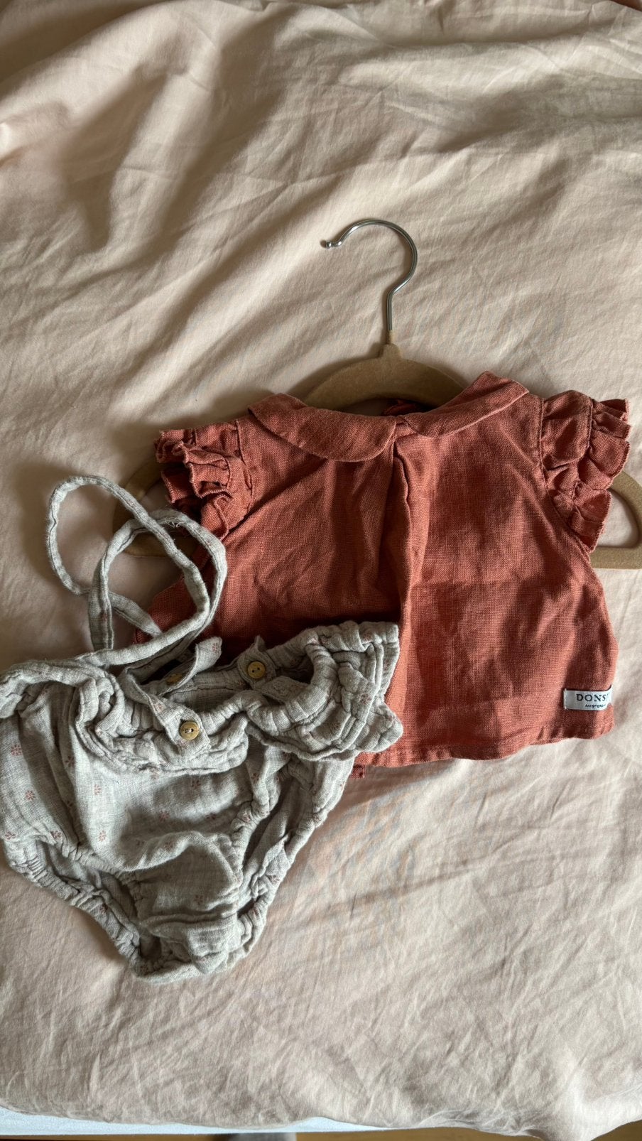 Donsje Amsterdam setje bloesje topje linnen zomer shirtje, Verzenden, Zo goed als nieuw, Meisje