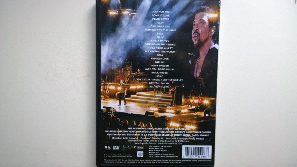 Lionel Richie - Live His Greatest Hits And More (DVD), Alle leeftijden, Ophalen of Verzenden, Zo goed als nieuw, Concert