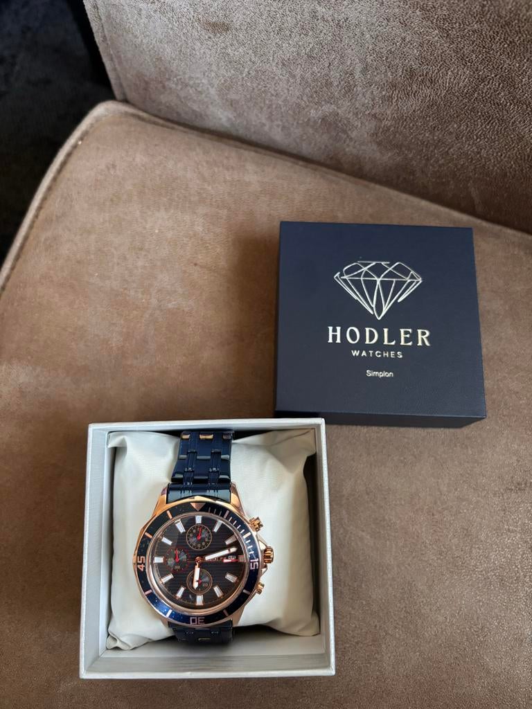 Gloednieuw Hodler horloge, Overige merken, Staal, Polshorloge, Nieuw