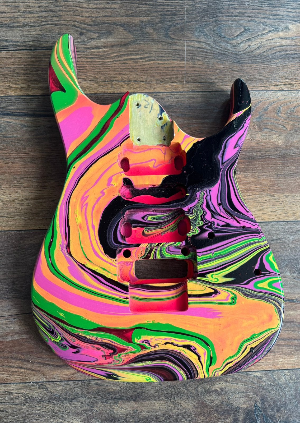 Sexy Ibanez RG style gitaar body in kleurrijke swirl finish, Ophalen of Verzenden, Elektrische gitaar