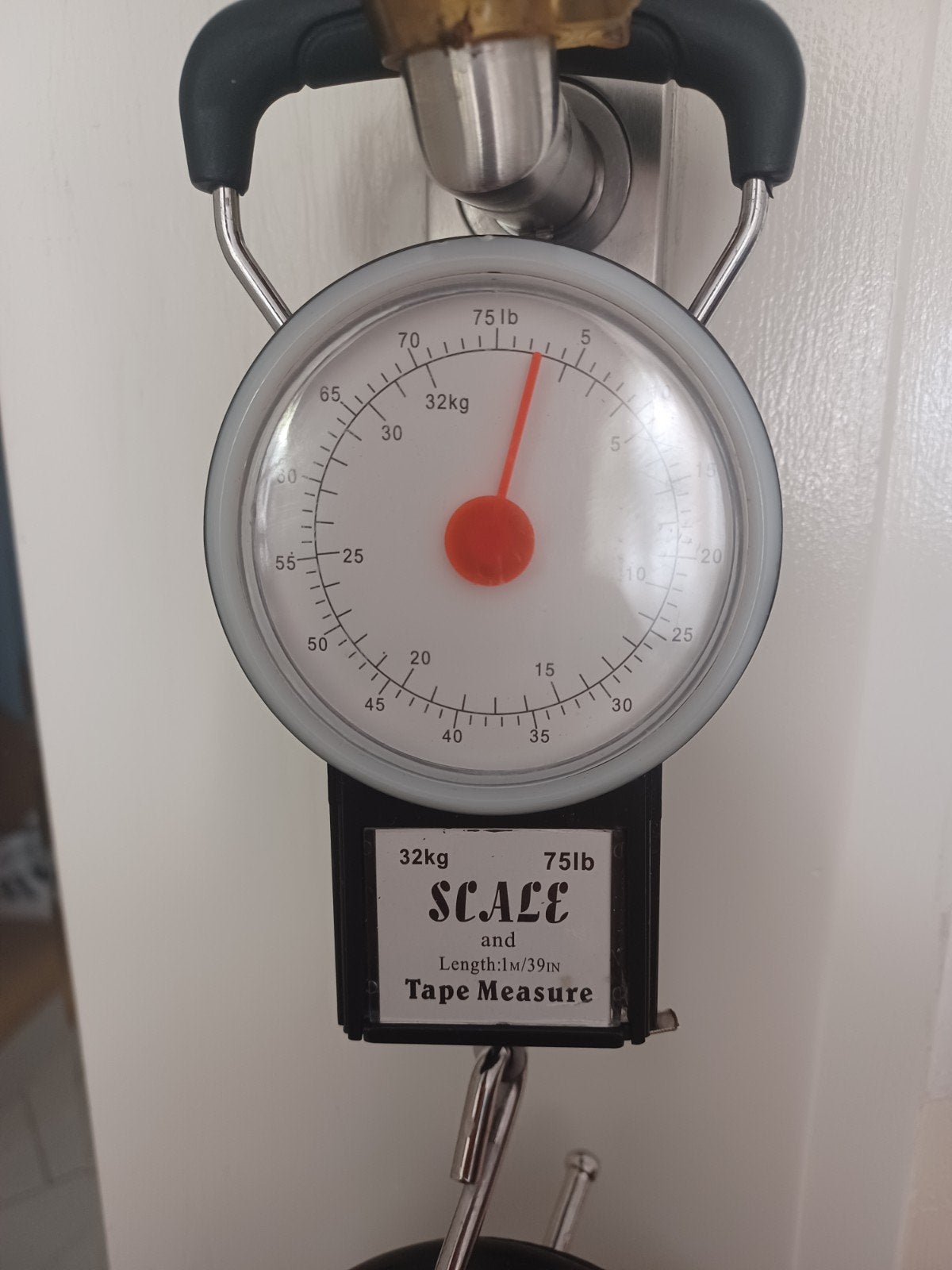 Handige Hangweegschaal Max 32kg, Gebruikt, Analoog, Ophalen of Verzenden, 500 gram of grover