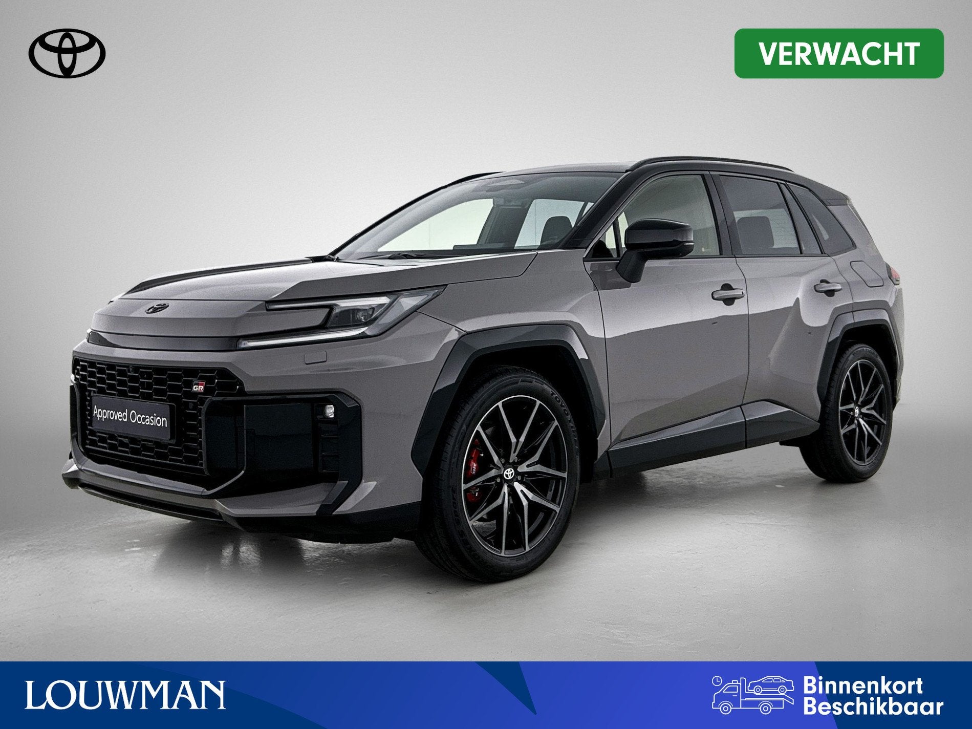 Toyota RAV4 2.5 Hybrid AWD 200 GR Sport Limited Nieuw model, Automaat, 12 maanden, Gebruikt, Zwart