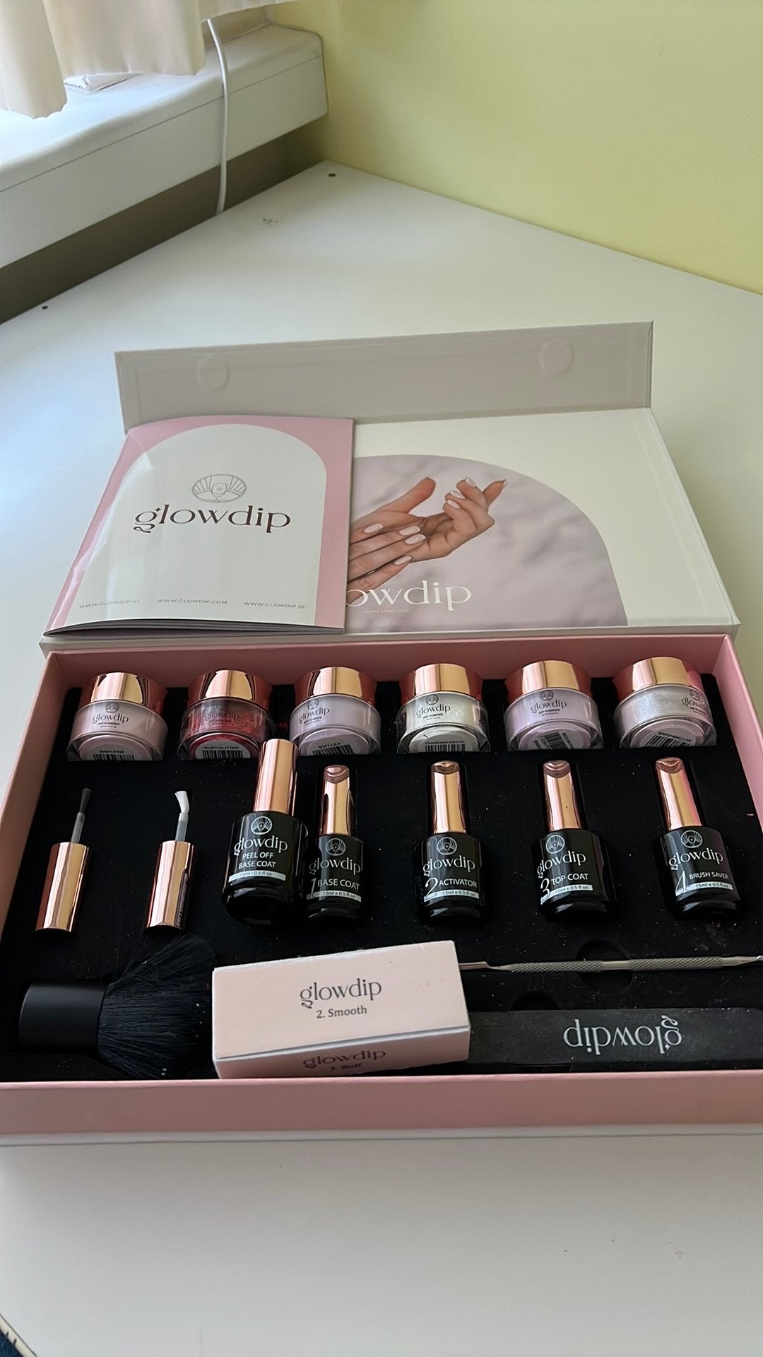 Glowdip starterset, Ophalen of Verzenden, Zo goed als nieuw, Overige kleuren, Handen en Nagels