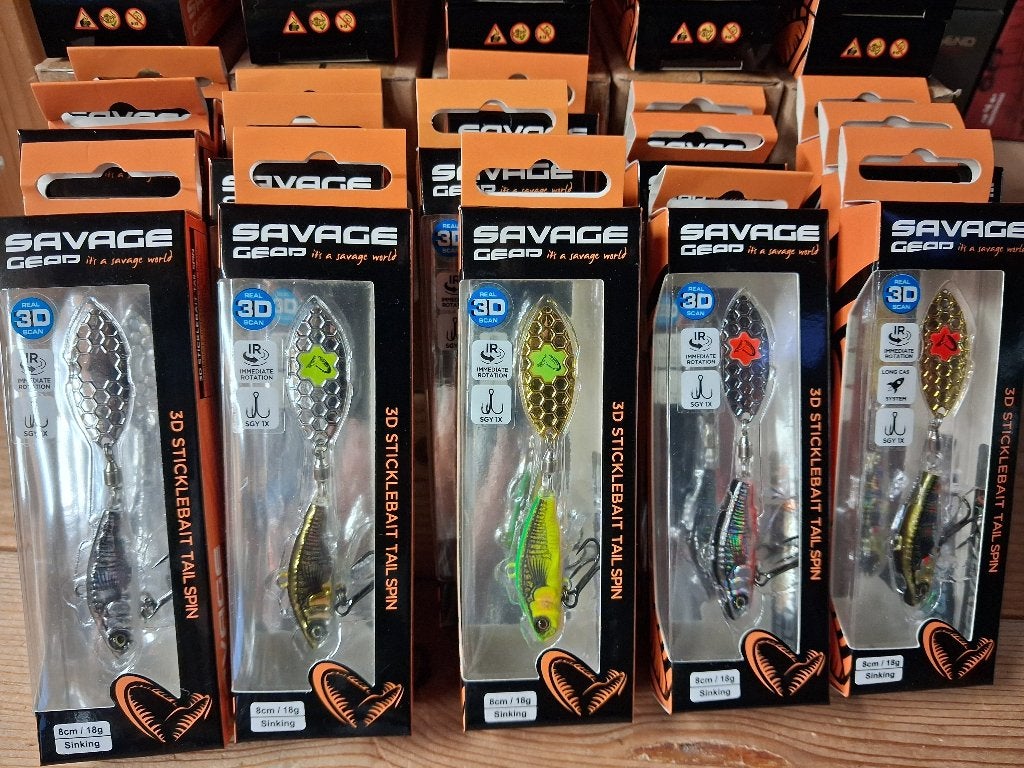 3D Sticklebait Tail Spin (Savage Gear kunstaas) 8cm/18g
