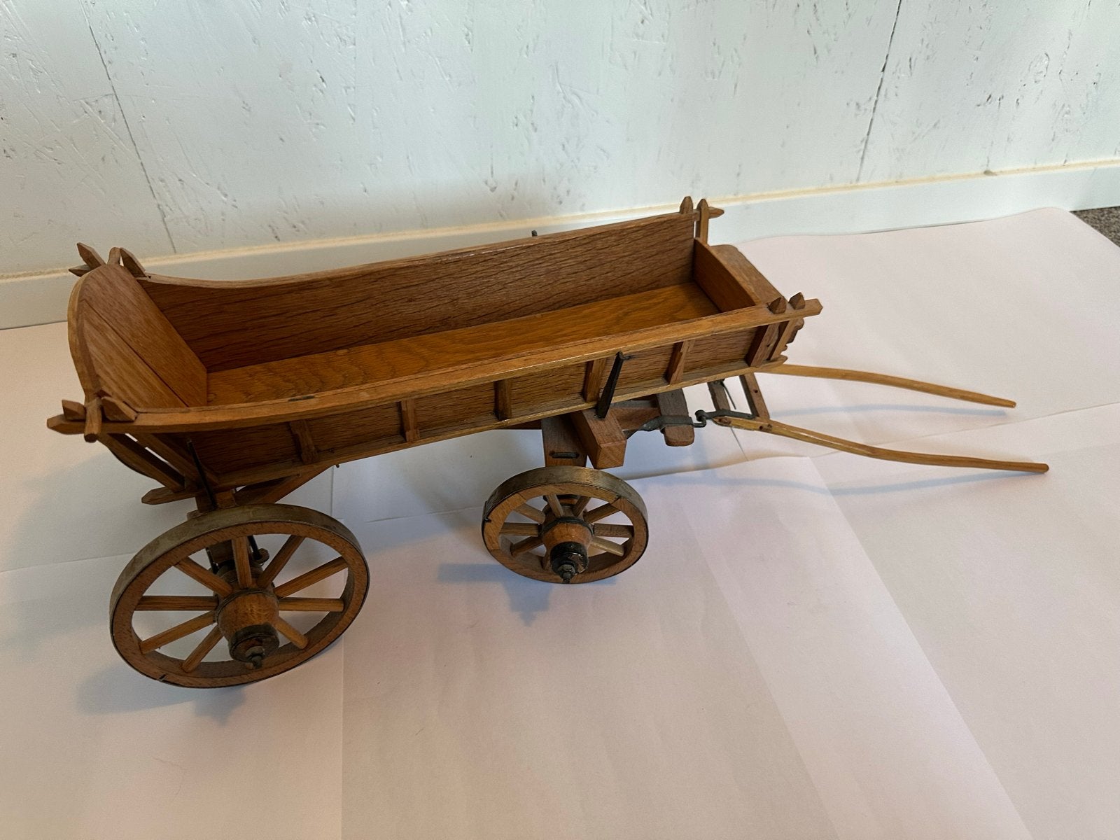 Handgemaakte decoratieve houten boerenwagen, Antiek en Kunst, Ophalen of Verzenden