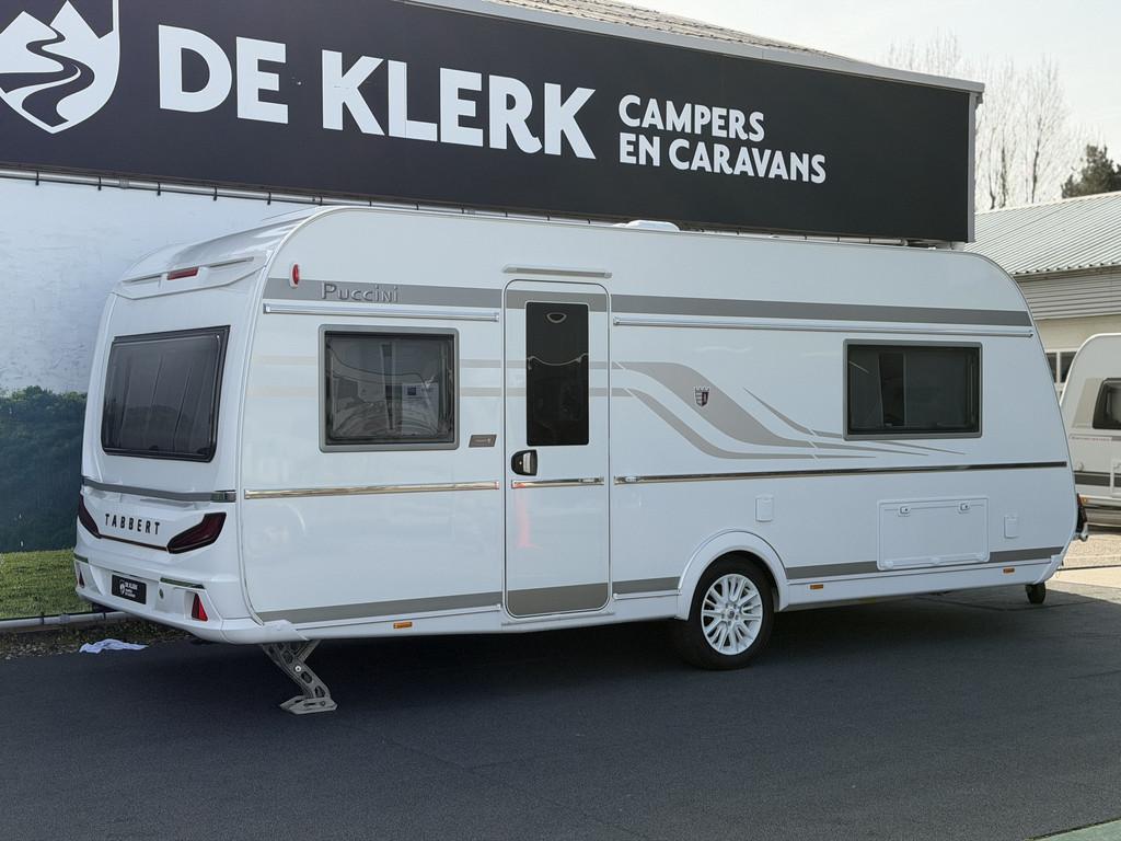 Tabbert PUCCINI 550 E 2.3 / 50% Deals (bj 2026), Caravans en Kamperen, Caravans, Tabbert, 7 tot 8 meter, Bedrijf, Info@deklerkcaravans.nl
