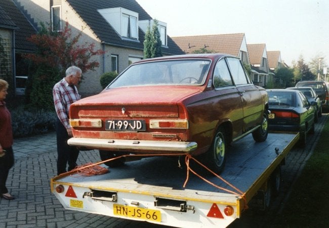 voorruit daf 55 coupé, Ophalen