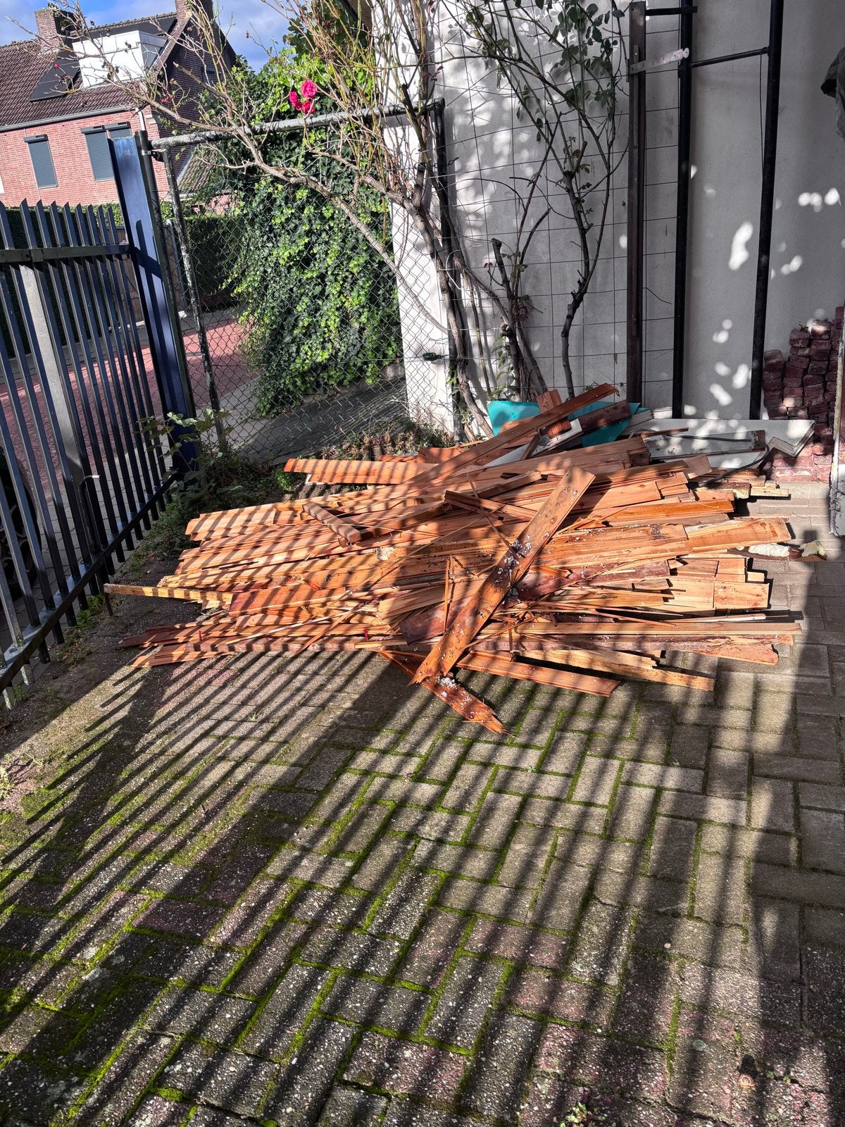 Diverse partij gebruikt hout en planken, Doe-het-zelf en Verbouw, Gebruikt, Minder dan 25 mm, Overige typen, Ophalen of Verzenden