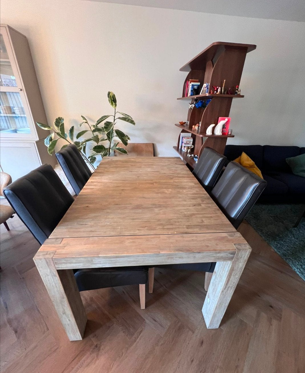 Eettafel 160x100cm met 4 stoelen, Huis en Inrichting, Tafels | Eettafels, Ophalen, Gebruikt, 100 tot 150 cm, 150 tot 200 cm