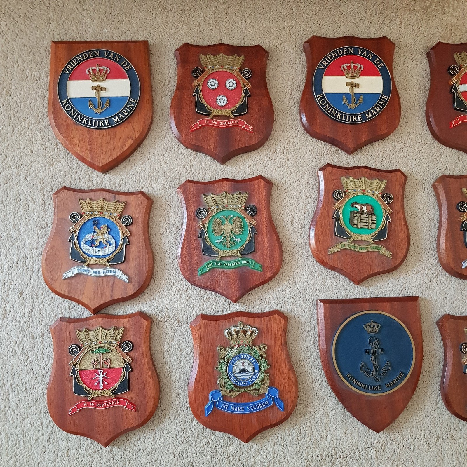 Wapenschilden Marine, Ophalen of Verzenden, Gebruikt