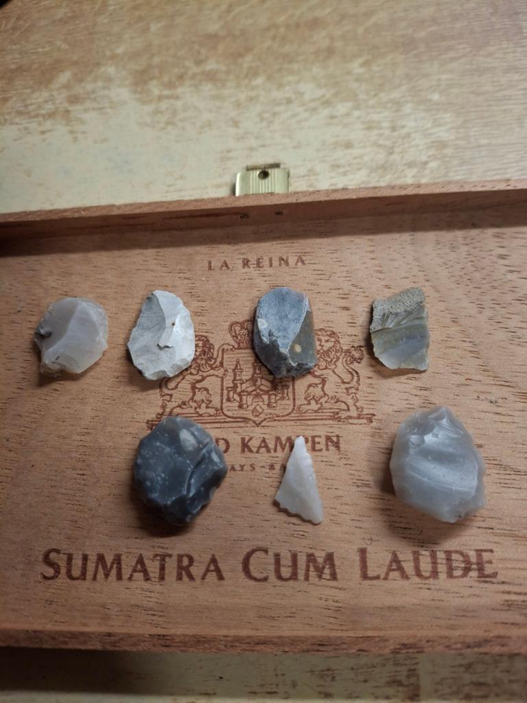 Vuistbijlen  pijnpunt werktuigen serie uddeluit oude verzame, Verzamelen, Mineralen en Fossielen, Ophalen of Verzenden