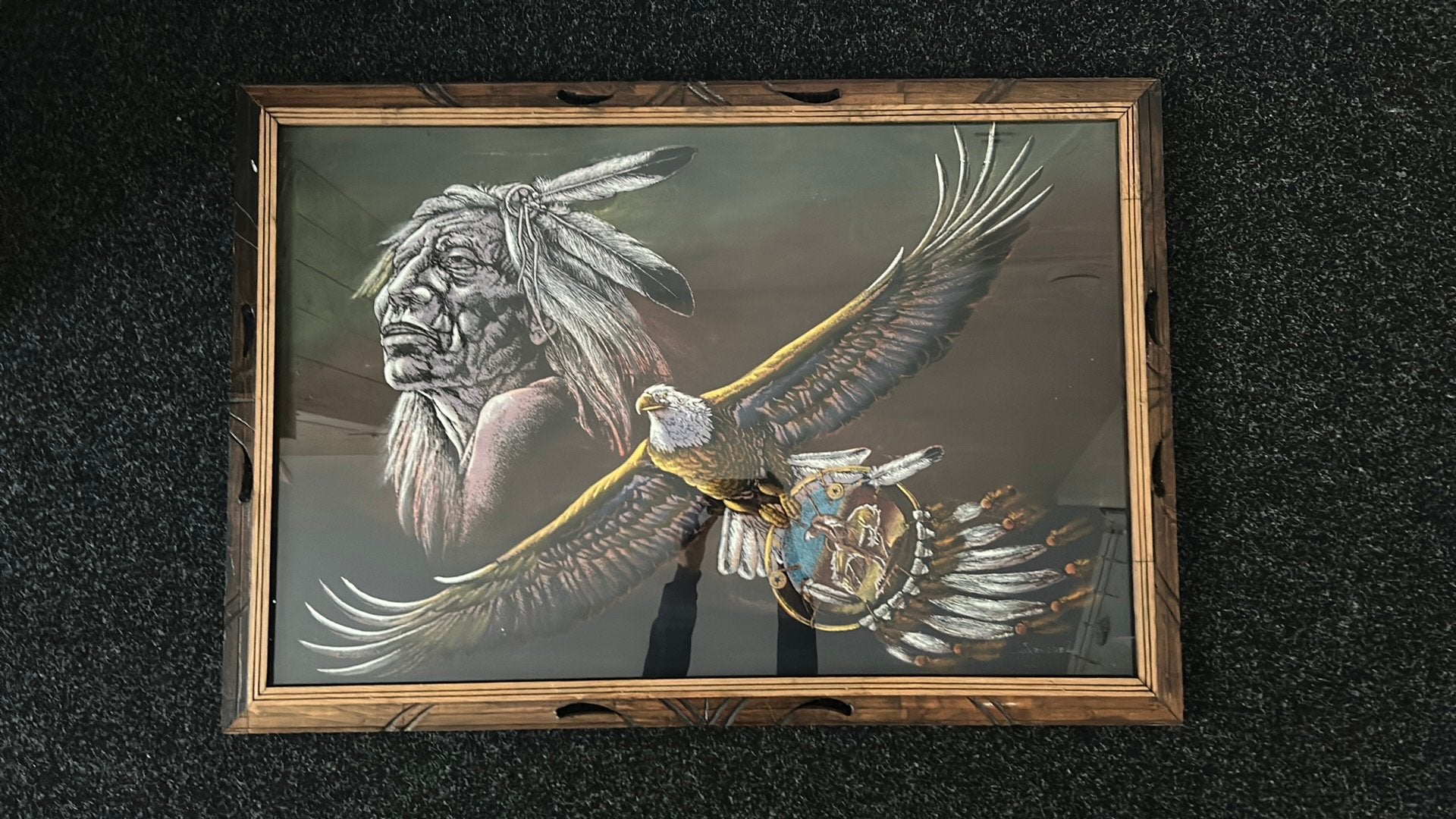 Indianen schilderij, Ophalen, Gebruikt, Schilderij