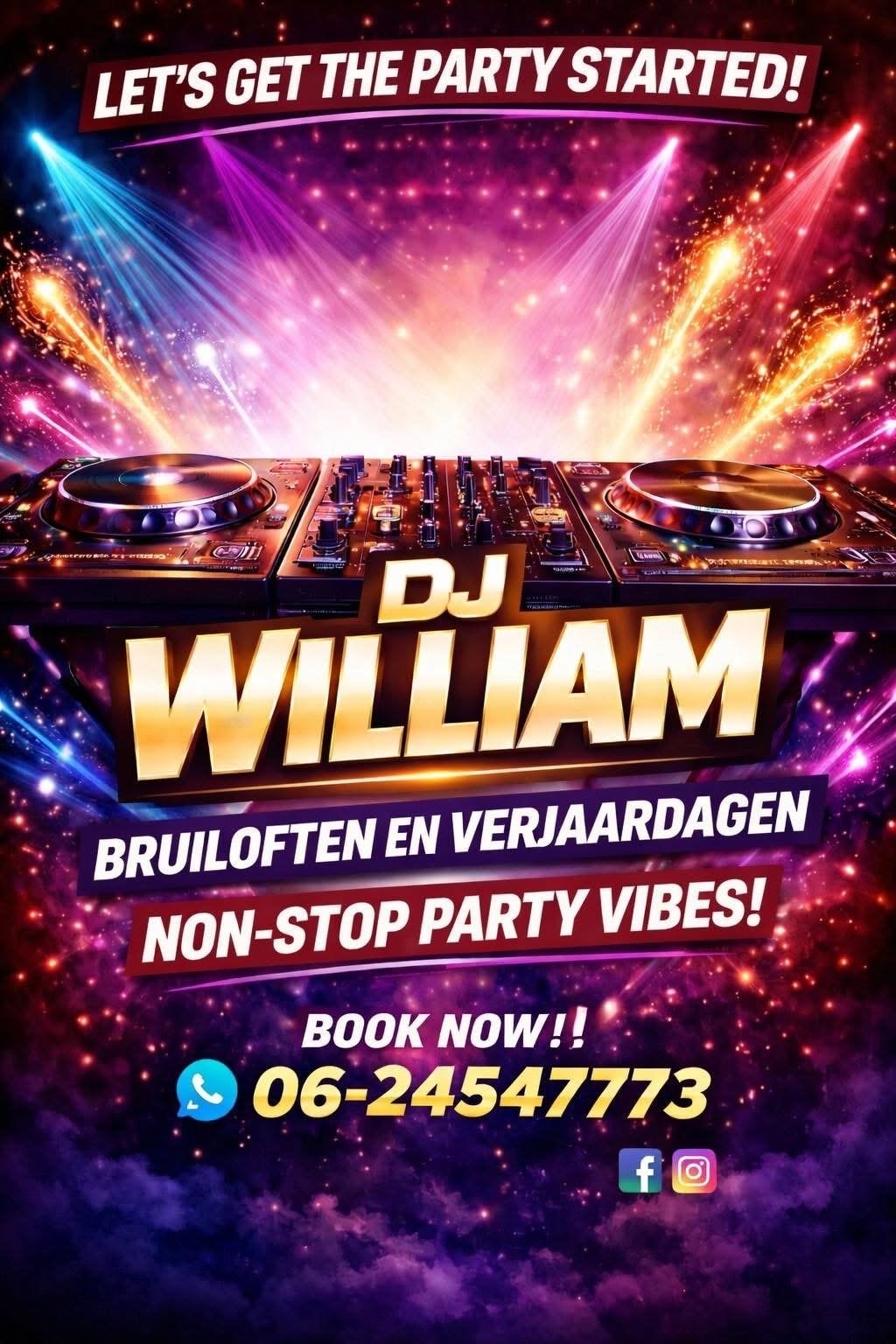 DJ William voor al uw feesten - Bruiloften & Verjaardagen, Ophalen, Nieuw, Dj-set, Overige merken