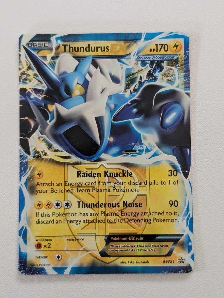 Pokémon kaart (EX) - Thundurus [Engels], Ophalen of Verzenden, Losse kaart, Foil
