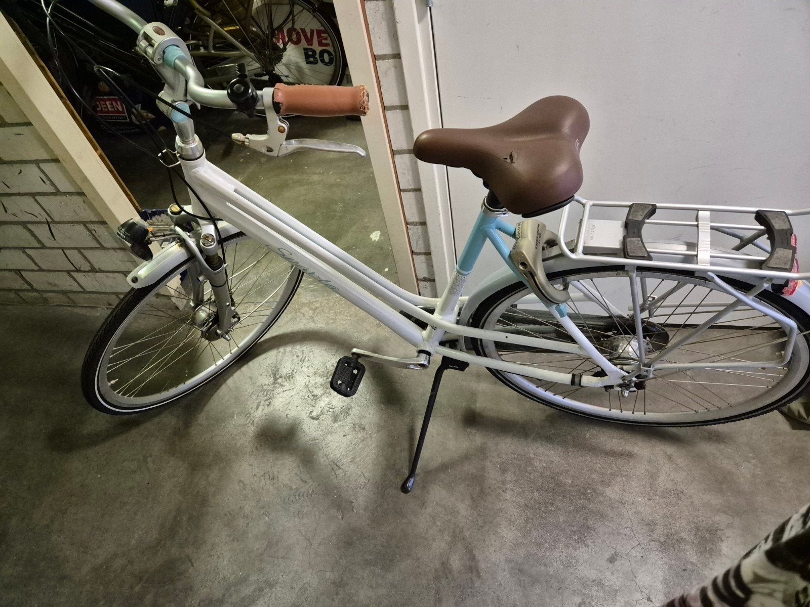 Damesfiets - Sparta - Wit/Blauw - 7 versnellingen, Ophalen, Sparta, Gebruikt, Versnellingen