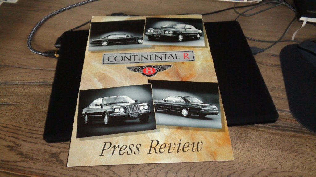 Folder  BENTLEY  CONTINENTAL  R     Press Review, Boeken, Verzenden, Zo goed als nieuw, Overige merken