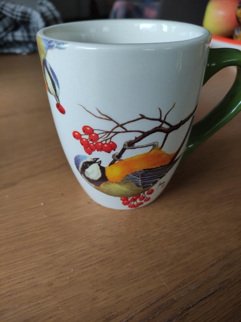 Mok vogels Francien van westerling, Ophalen of Verzenden, Zo goed als nieuw, Overige stijlen, Kop(pen) en/of Schotel(s)