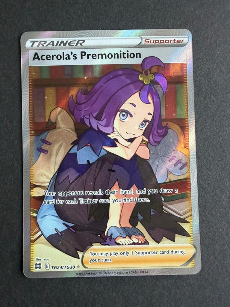 Pokemon kaart acerola’s preminition tg24, Hobby en Vrije tijd, Verzamelkaartspellen | Pokémon, Ophalen of Verzenden, Zo goed als nieuw