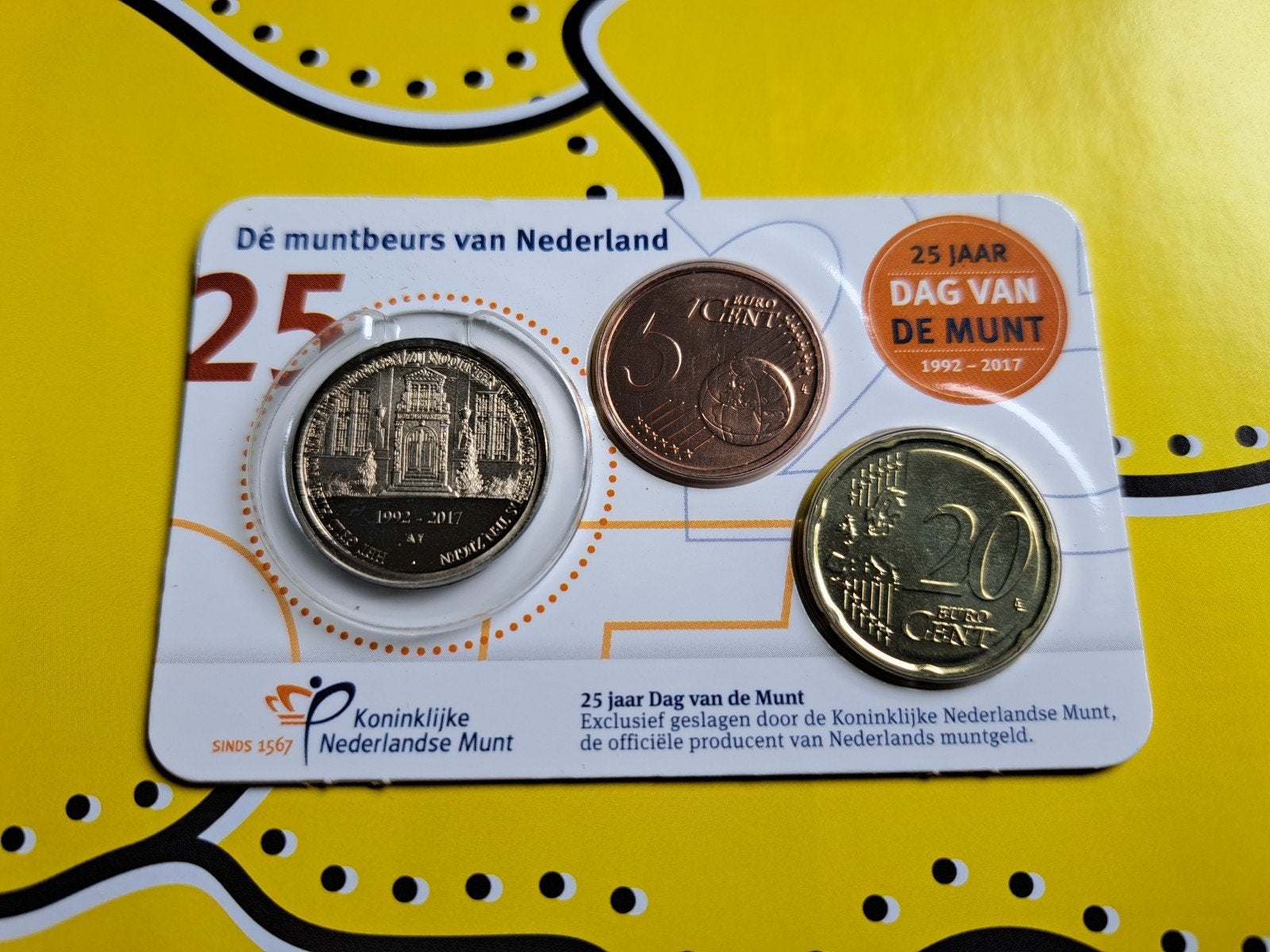 Coincard 25 jaar Dag van de Munt 2017, Ophalen of Verzenden, Euro's