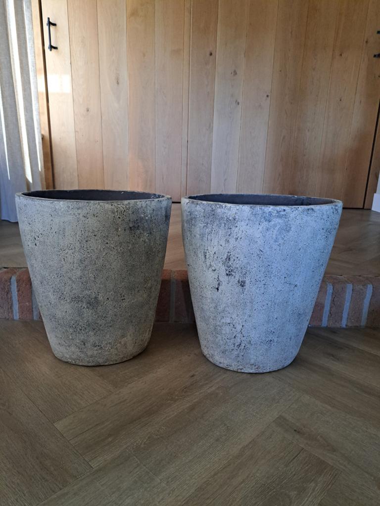 Bloempotten set, Huis en Inrichting, Ophalen, Overige kleuren, Aardewerk of Porselein, Zo goed als nieuw