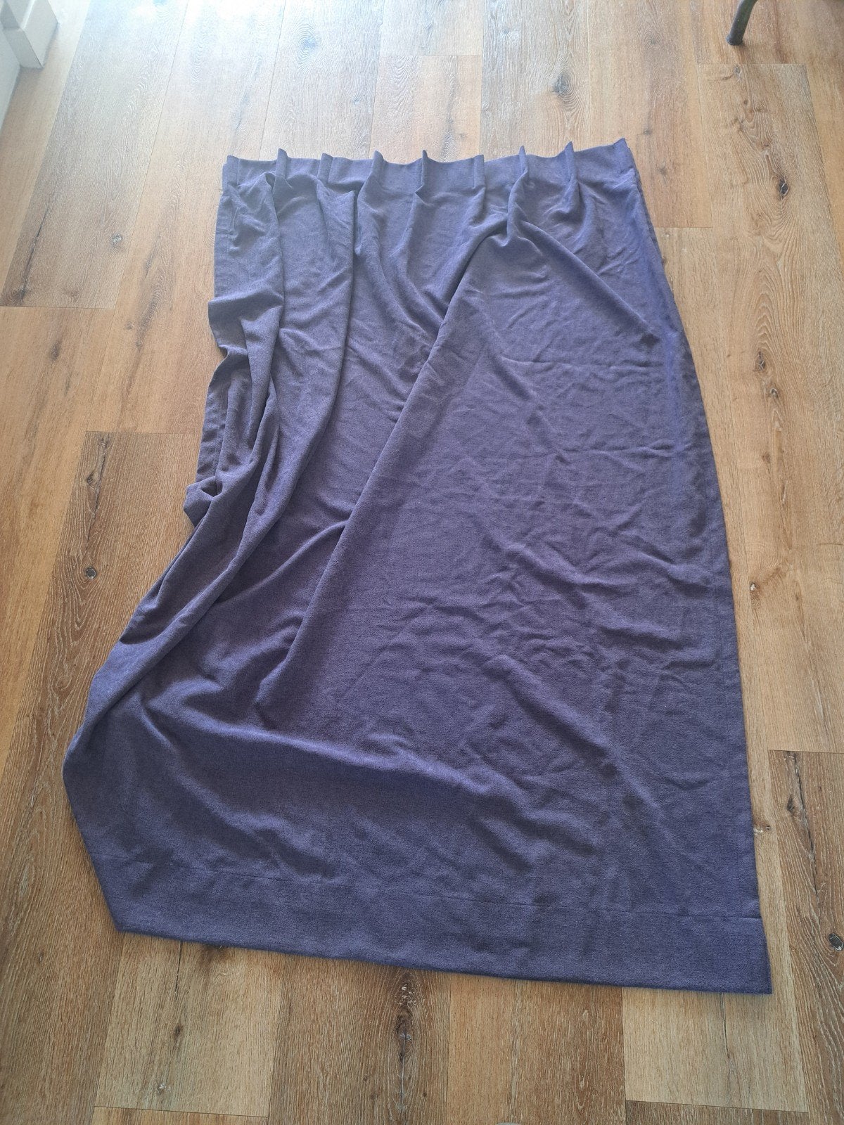 Donkerpaarse gordijnen - 2 stuks (87x154 cm), Ophalen of Verzenden, Gebruikt, Paars, Gordijn
