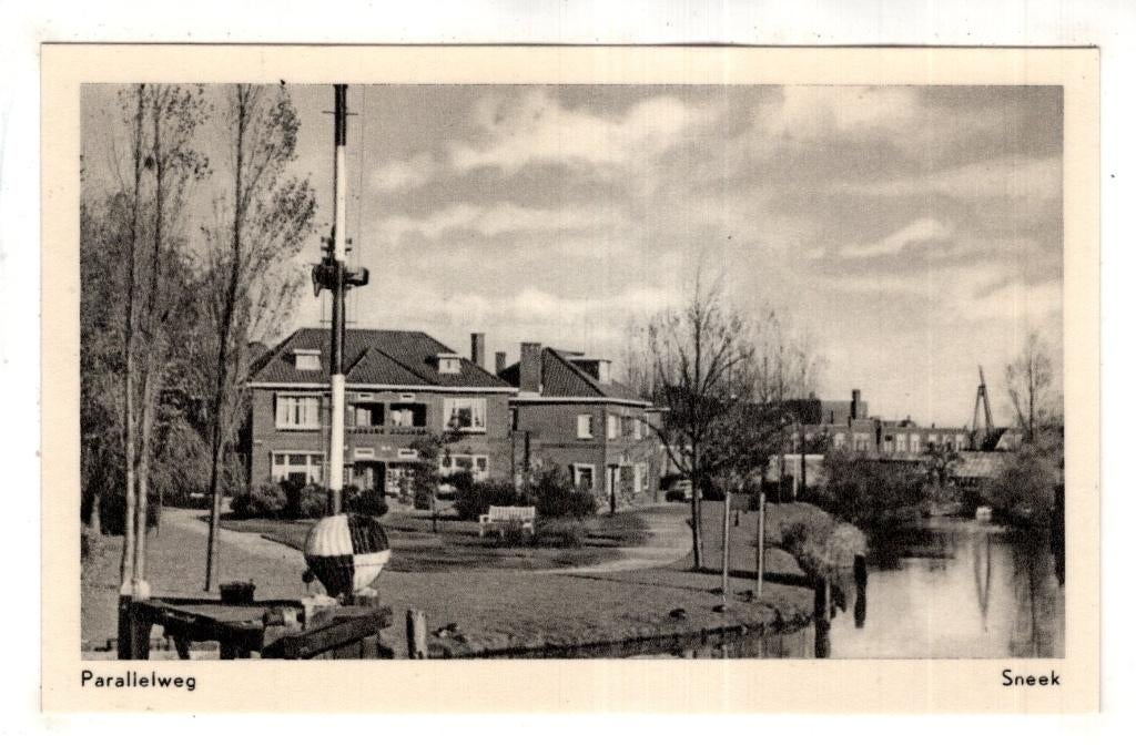 Sneek Parallelweg, Verzamelen, Ansichtkaarten | Nederland, Verzenden, 1940 tot 1960, Ongelopen, Friesland