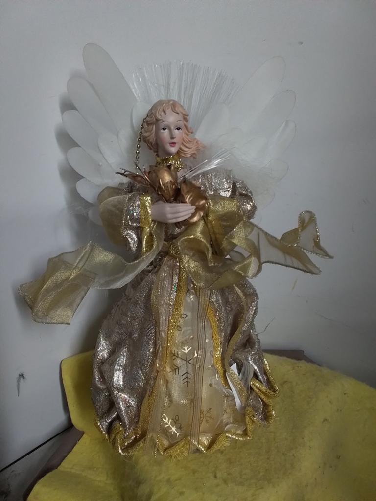 15249)  mooie grote engel met verlichting  hoog  35cm, Diversen, Ophalen of Verzenden