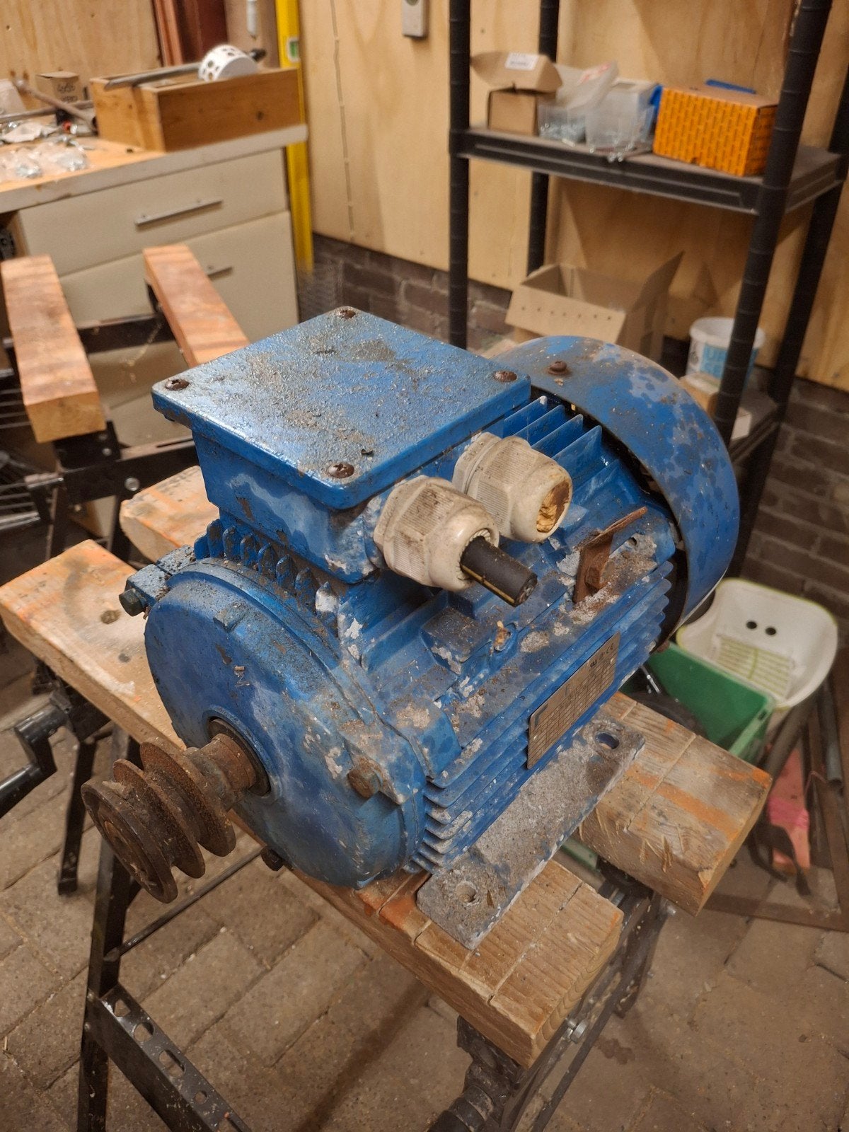 elektromotor krachtstroom 4kW, Ophalen, Gebruikt, Elektromotor