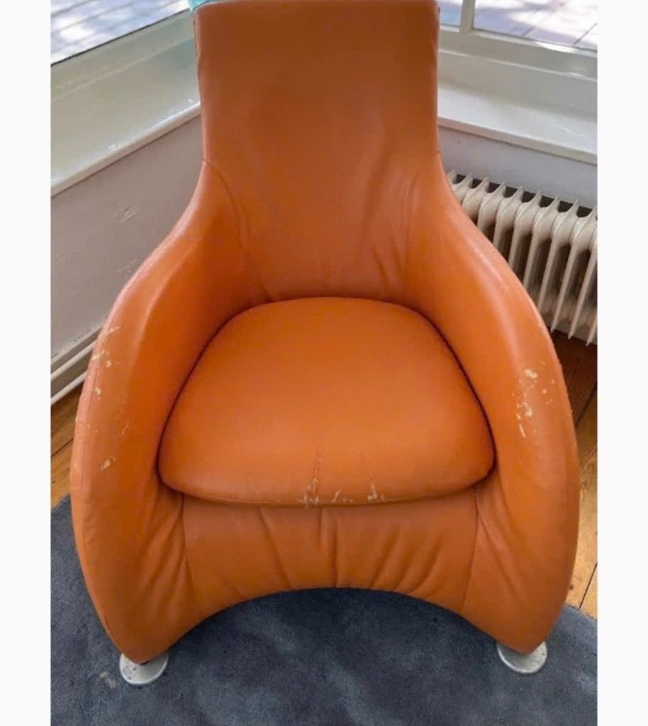 Montes Loges stoel/ fauteuil - Gerard van de Berg, Ophalen, Gebruikt, Bruin, Design