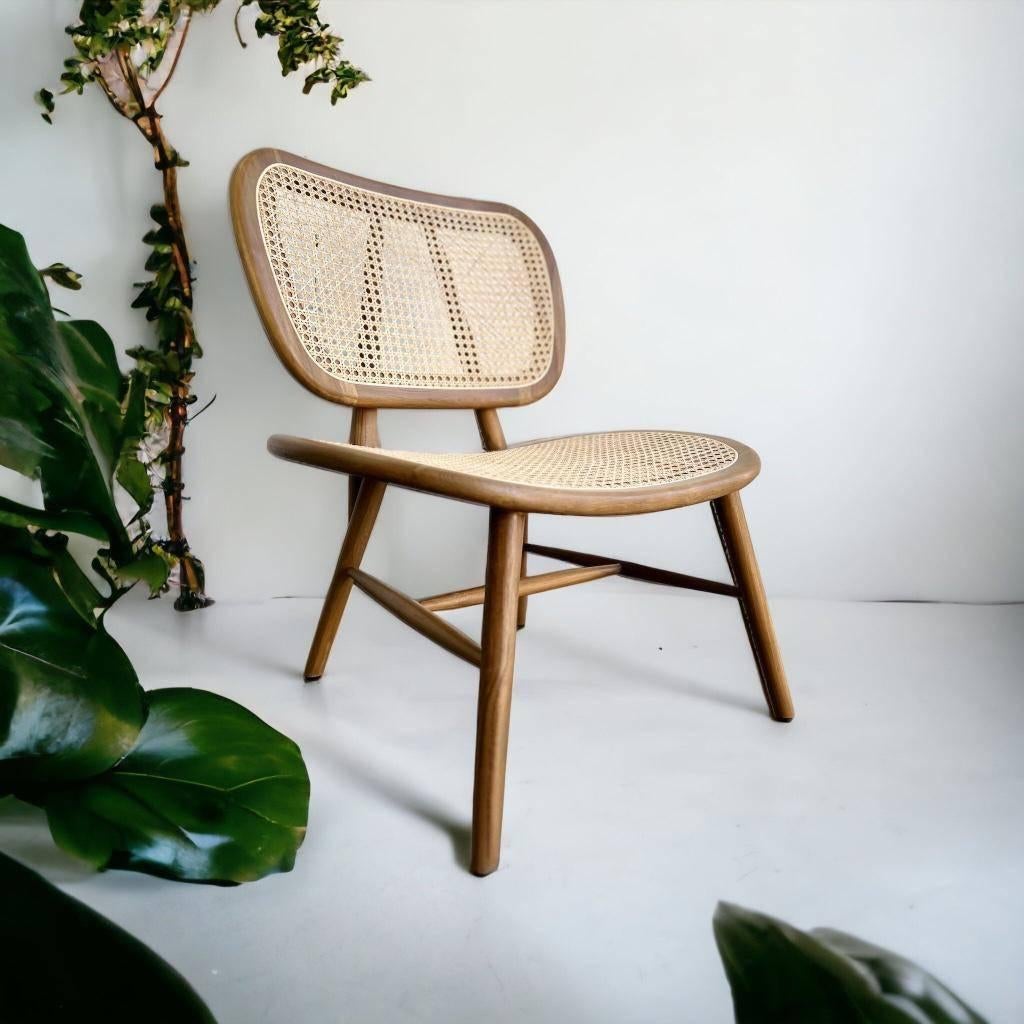 Retro rotan lounge stoel / fauteuil / éénzit, Antiek en Kunst, Curiosa en Brocante, Ophalen