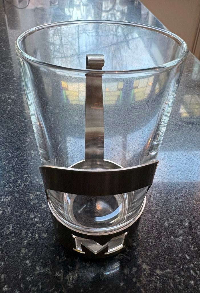 Glazen cappuccino of theeglas - Merk Miele, Ophalen, Zilver, Zo goed als nieuw, Overige merken