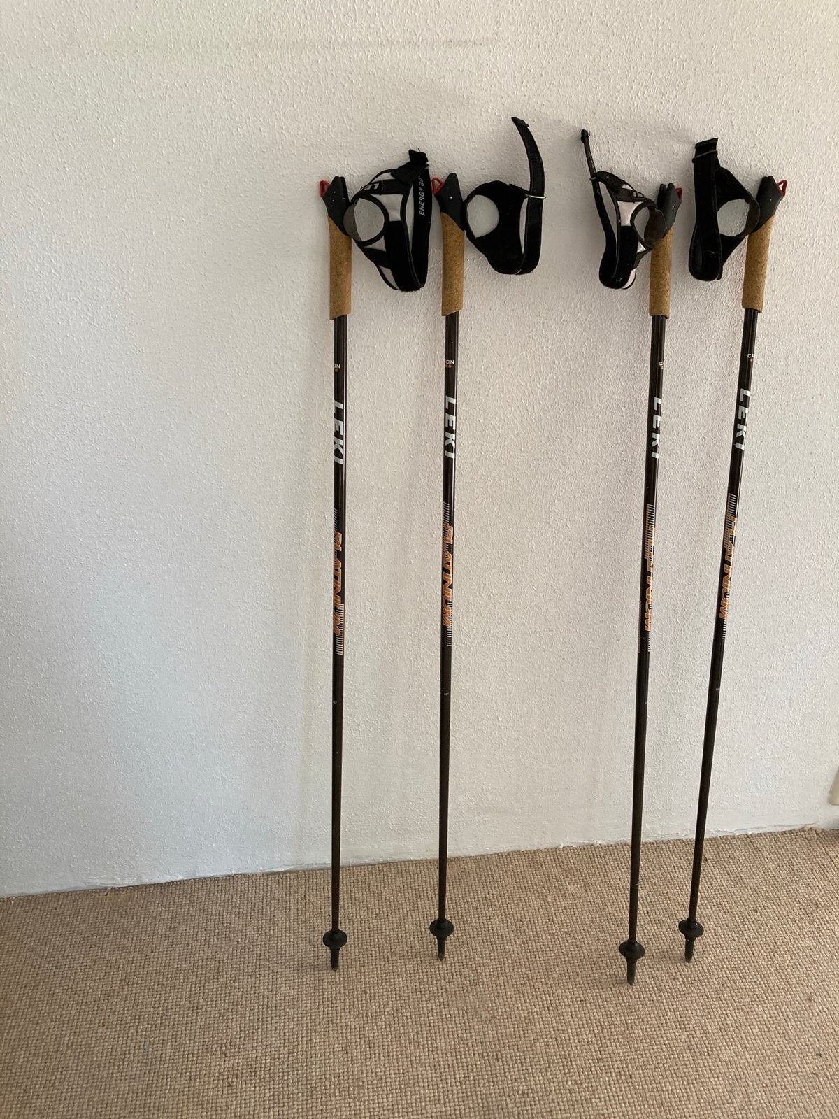 Leki Platinum Carbon Series Nordic Walking stokken, Ophalen, Gebruikt