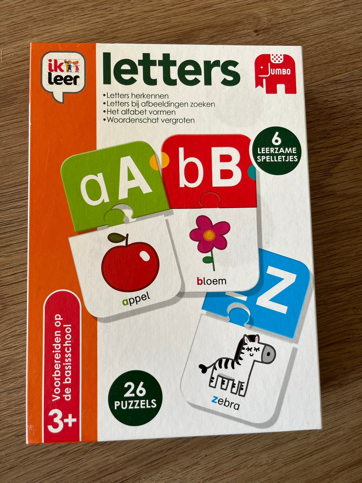 Jumbo Ik Leer Letters - Educatief Puzzelspel voor Kinderen, Ophalen, Zo goed als nieuw, Puzzelen
