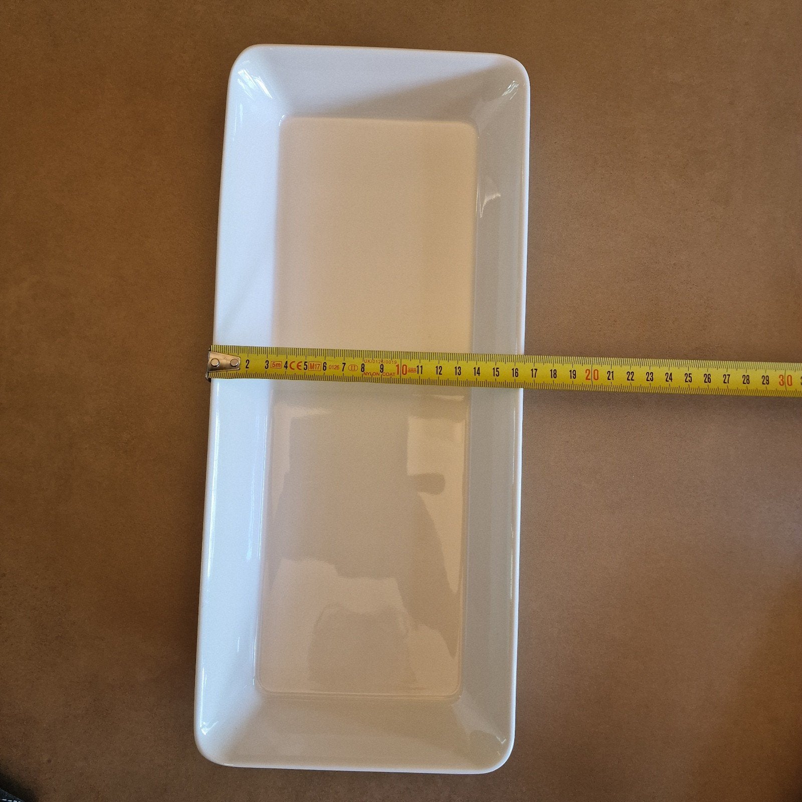 iitala Teema Witte rechthoekige schaal - 42 cm, Porselein of Keramiek, Schaal, Vaatwasserbestendig, Ophalen of Verzenden